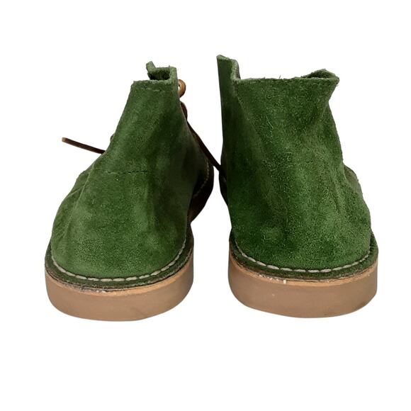 Olive Green Suede Desert Boots Lace Up Chukka Womens 8 Safari Boot Utility Gorp - Picture 4 of 10